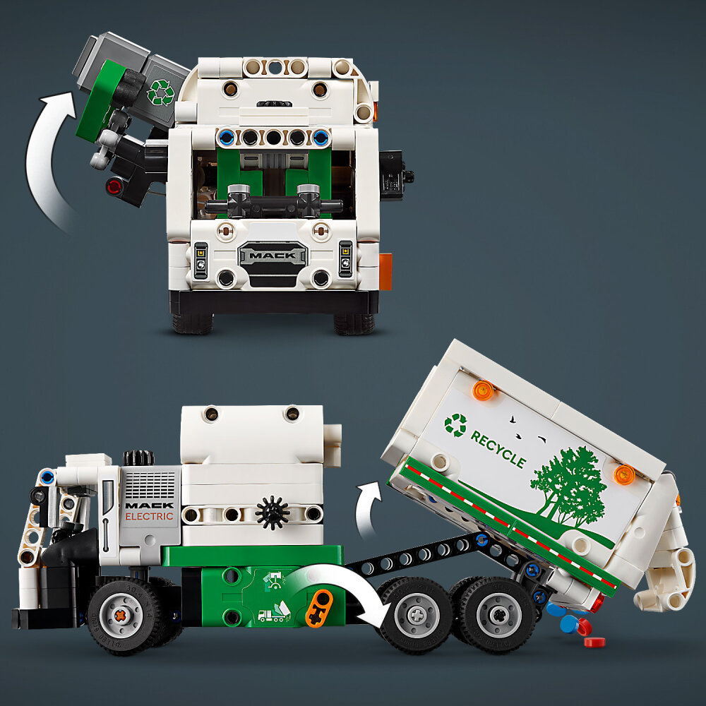 LEGO Technic - Mack LR Electric søppelbil 8+