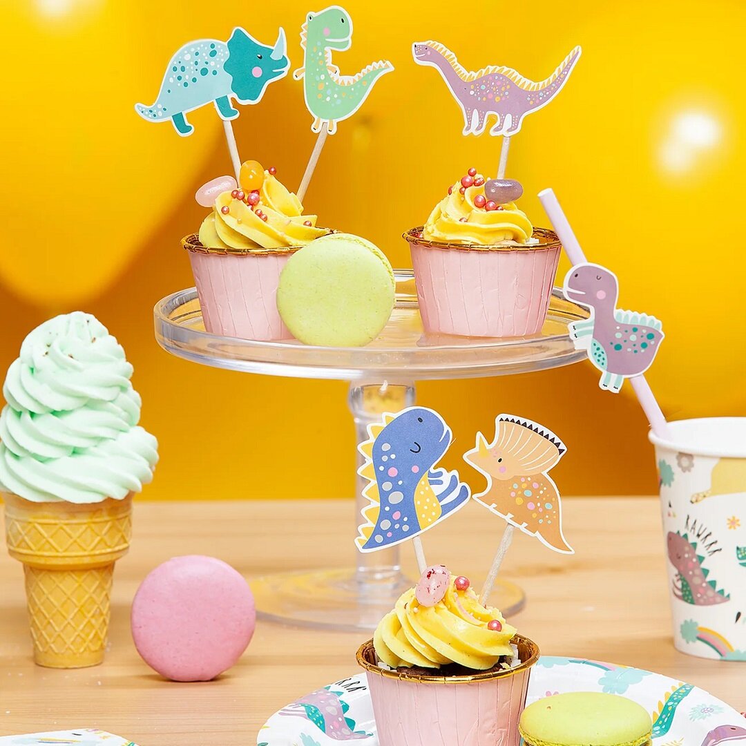 Dinosaur Cake Toppers 6 stk.