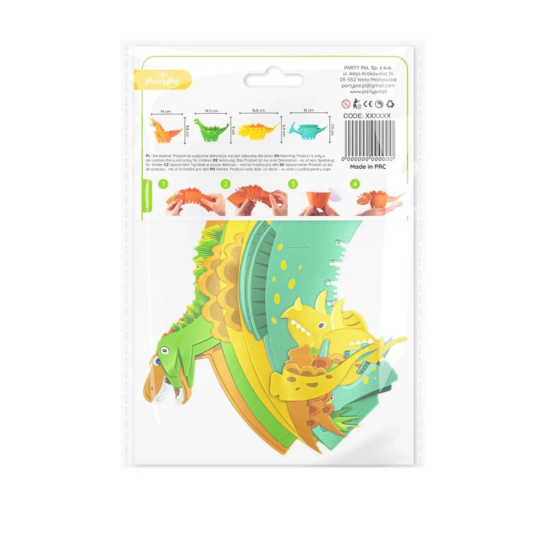 Dinosaur Cupcake wrappers 8 stk.