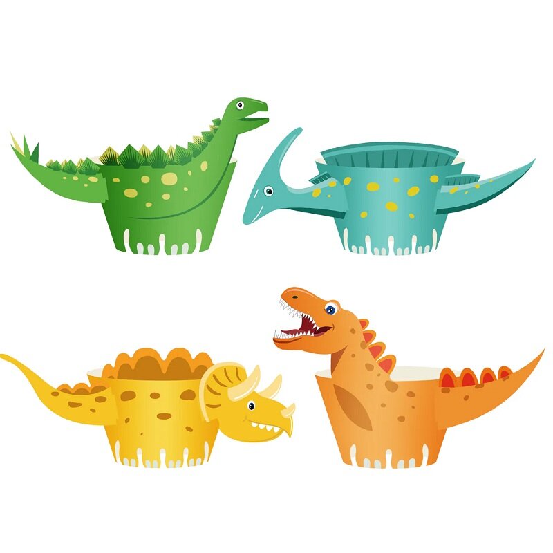 Dinosaur Cupcake wrappers 8 stk.