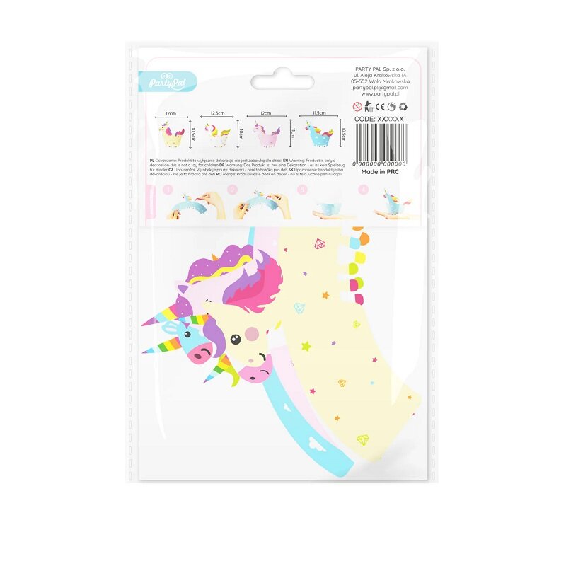 Enhjørning Cupcake wrappers 8 stk.
