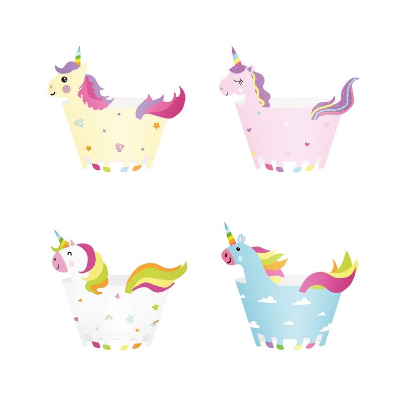 Enhjørning Cupcake wrappers 8 stk.