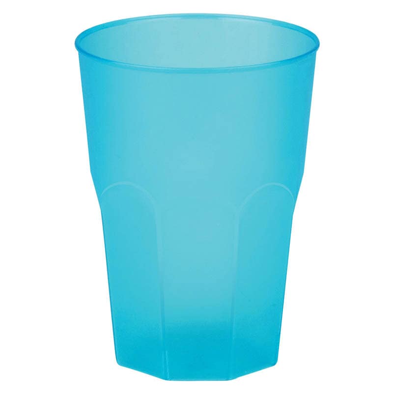 Plastglass Turkisblå 42 cl 6 stk.