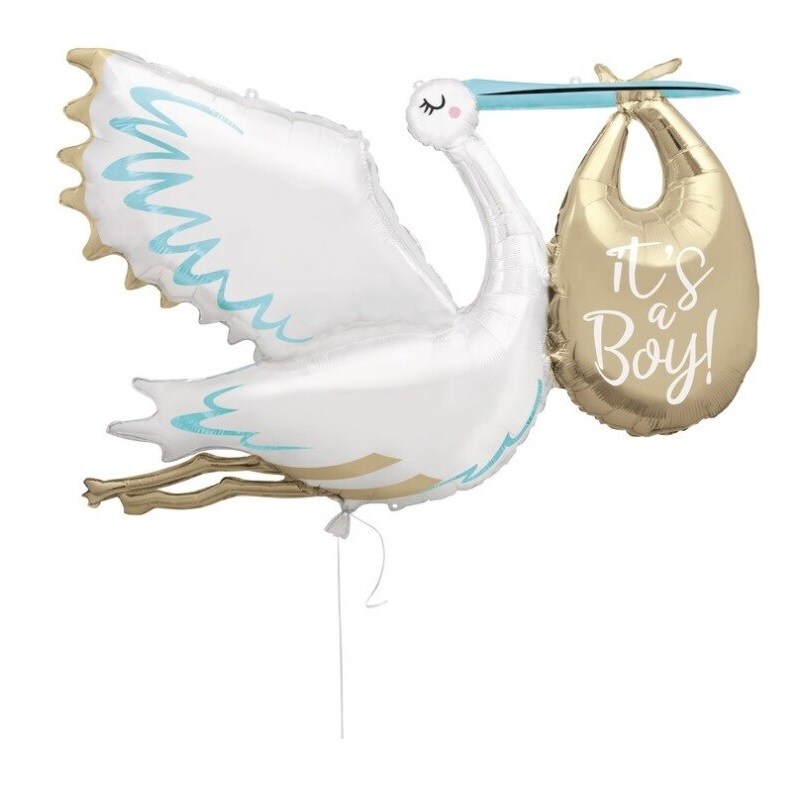 Folieballong Stork, It's a Boy