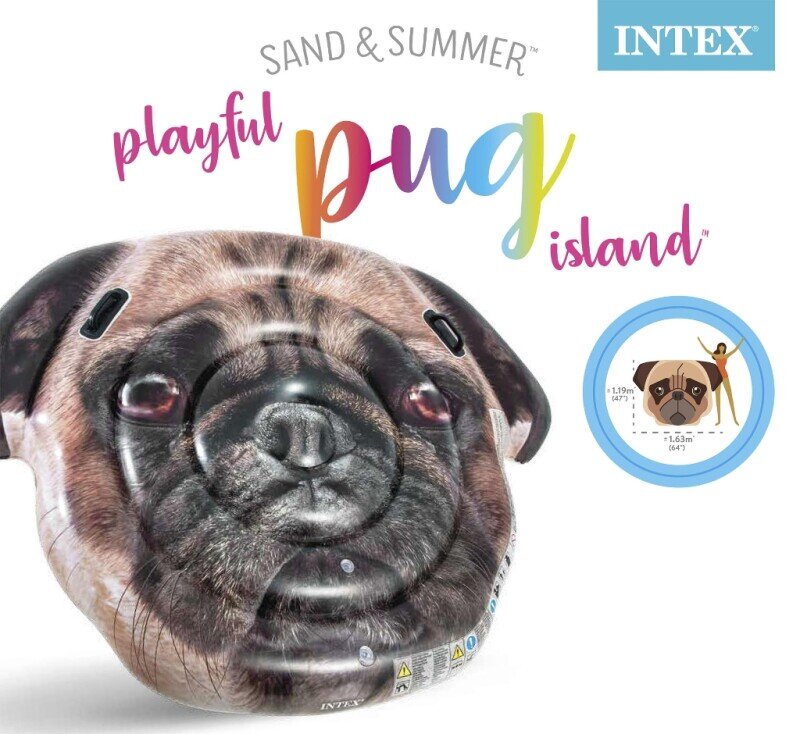 Intex Bademadrass Playful Pug Island 163 cm