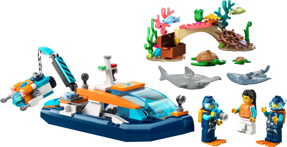 LEGO City - Utforskere og dykkerbåt 5+