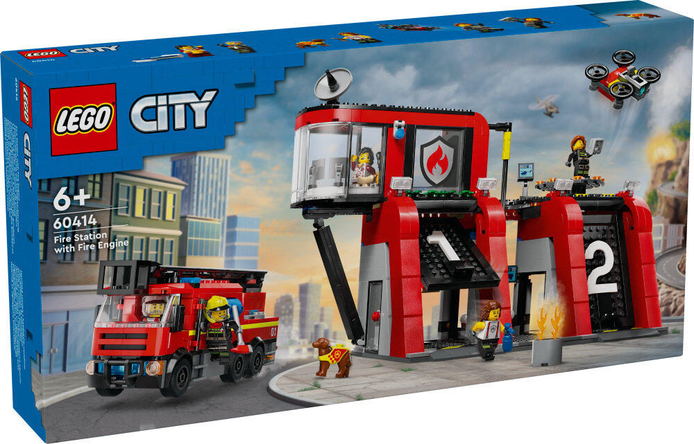 LEGO City - Brannstasjon med brannbil 6+