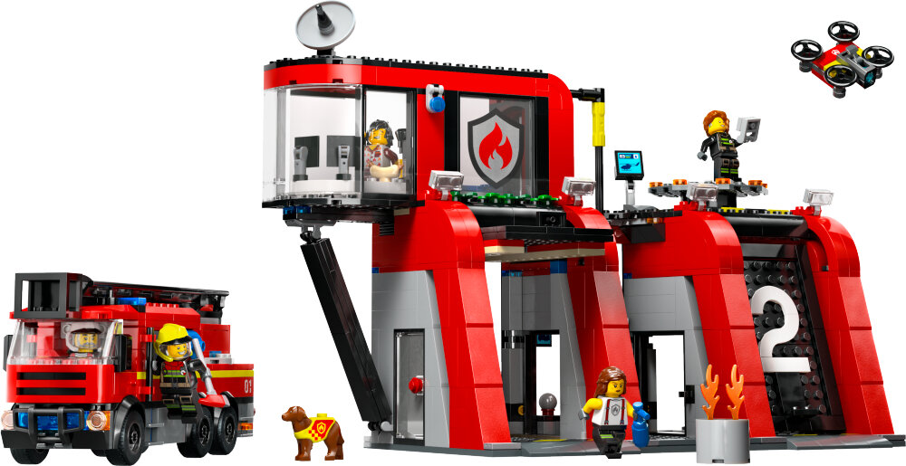 LEGO City - Brannstasjon med brannbil 6+