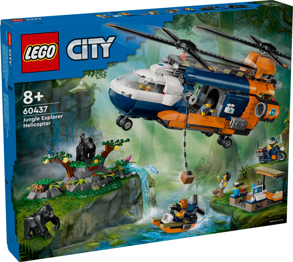 LEGO City - Jungelutforskerens helikopter-baseleir 8+