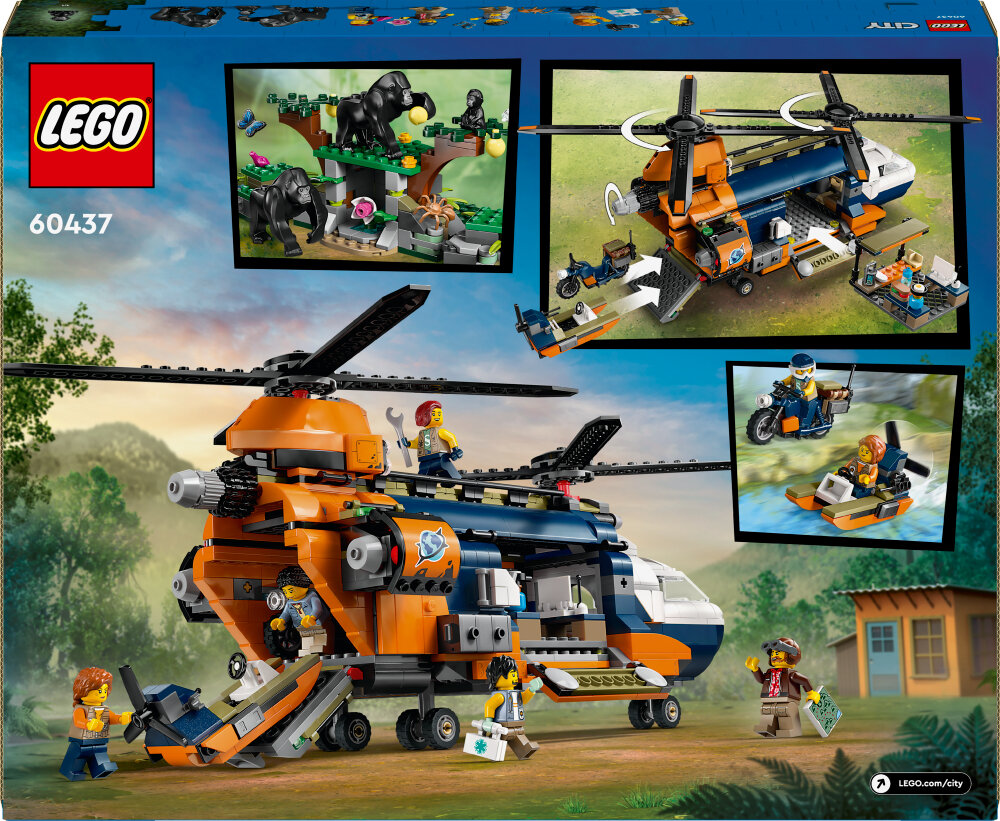 LEGO City - Jungelutforskerens helikopter-baseleir 8+