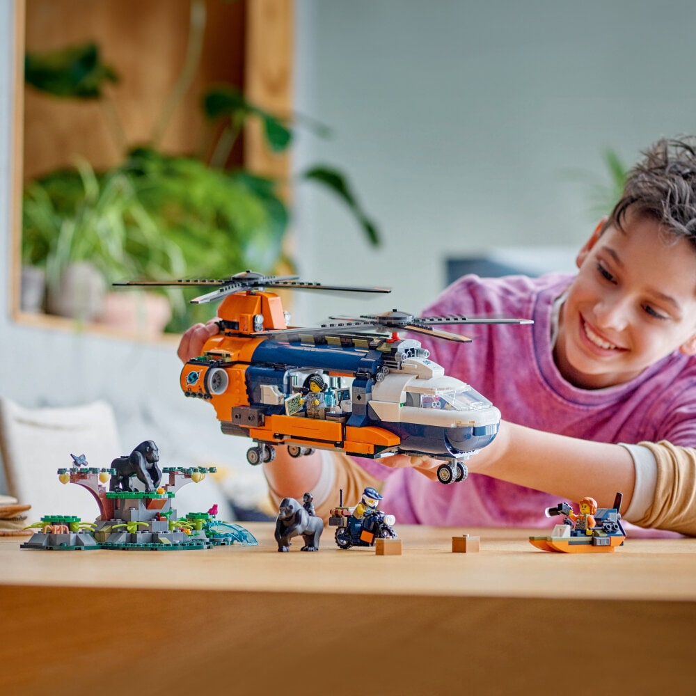 LEGO City - Jungelutforskerens helikopter-baseleir 8+