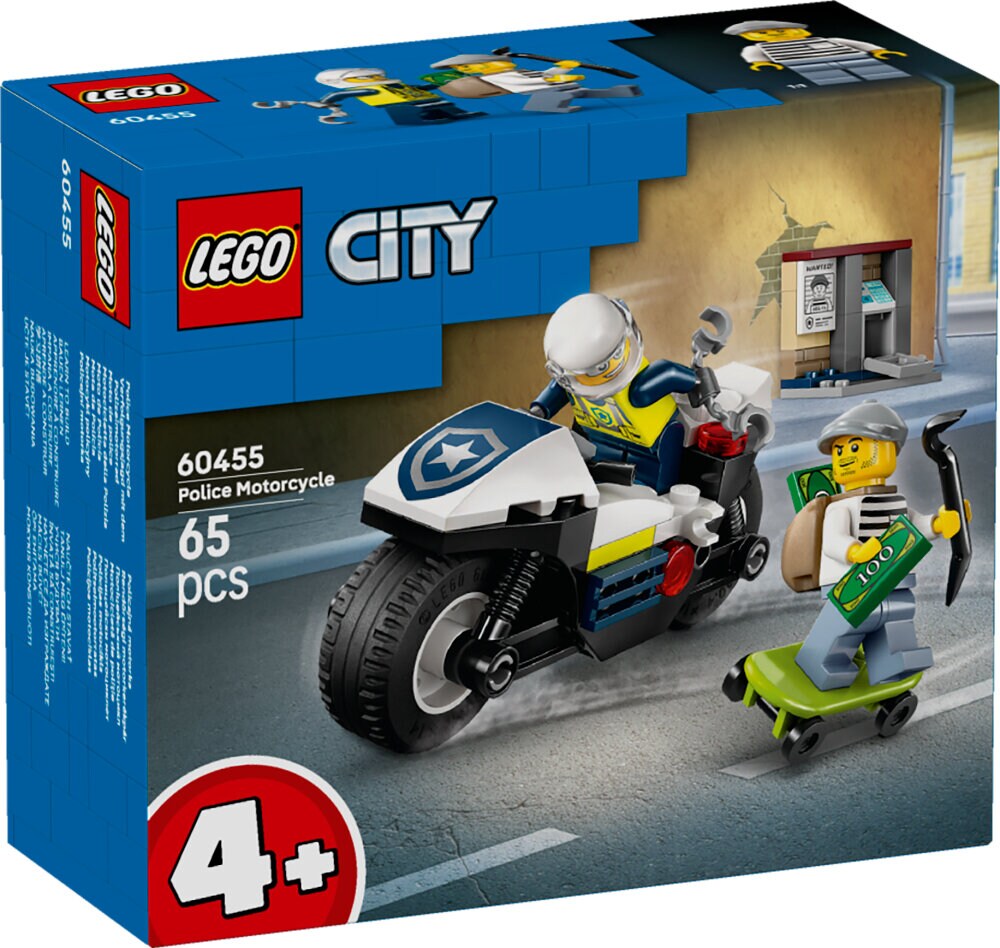 LEGO City - Skurkejakt med motorsykkelpolitiet 4+