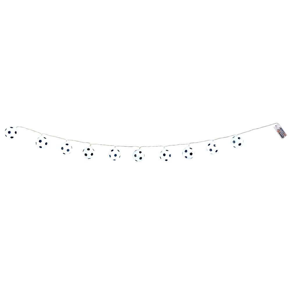 LED-lyslenke med fotballer 140 cm