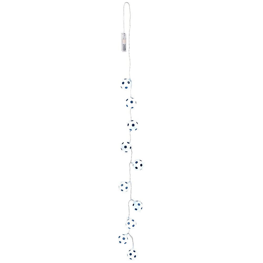 LED-lyslenke med fotballer 140 cm