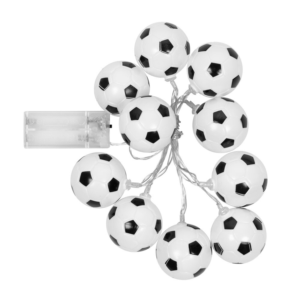 LED-lyslenke med fotballer 140 cm