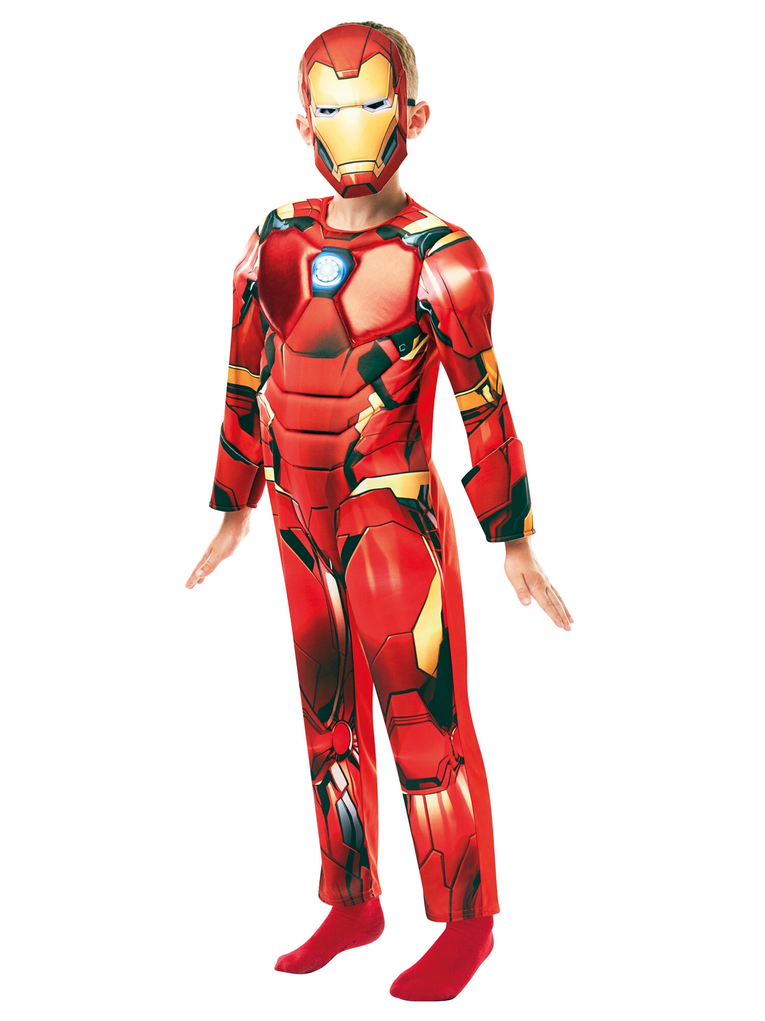Iron Man Kostyme Deluxe Barn 7-8 år (122-128 cm)