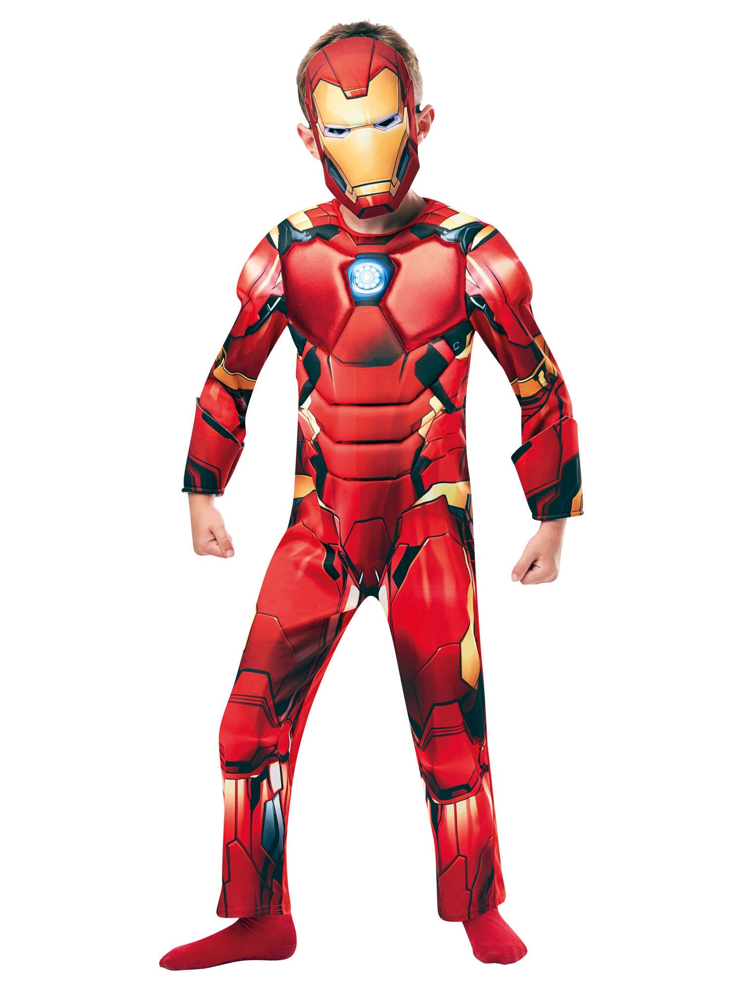 Iron Man Kostyme Deluxe Barn 7-8 år (122-128 cm)