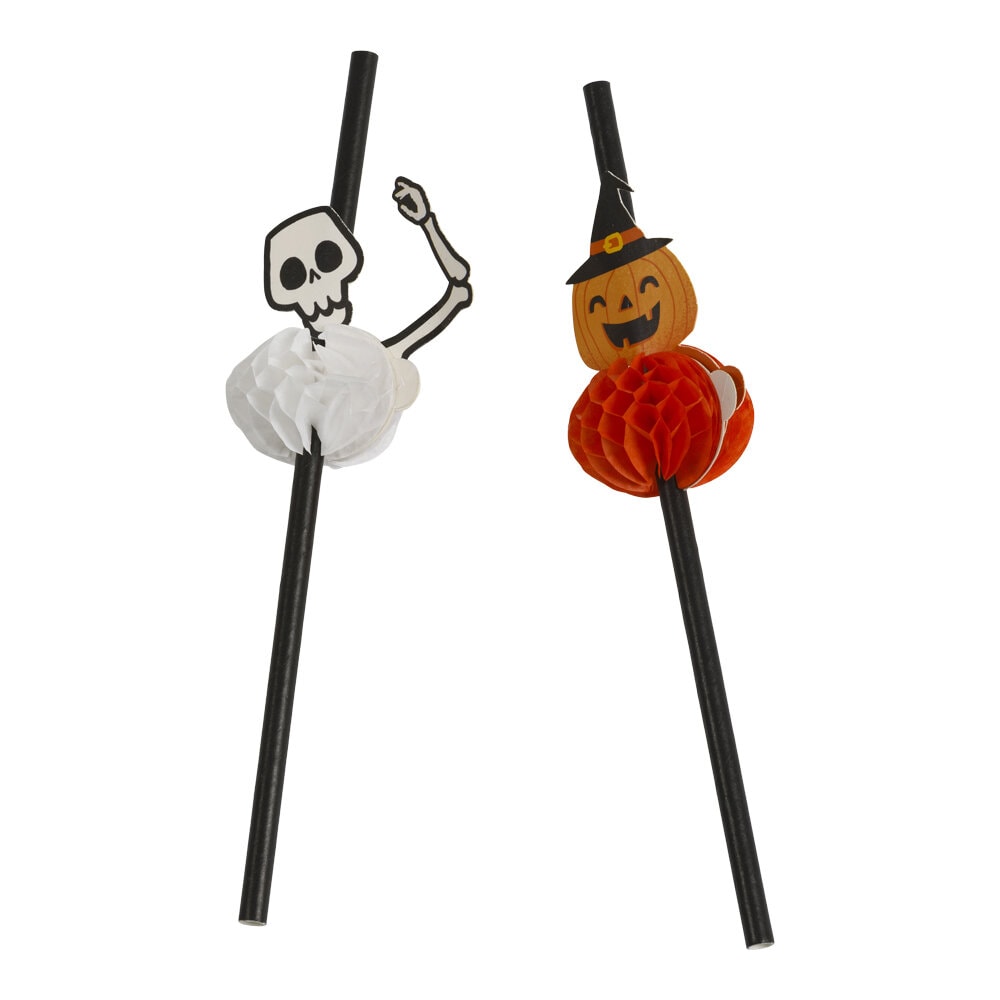 Pappsugerør Halloween 6 stk.