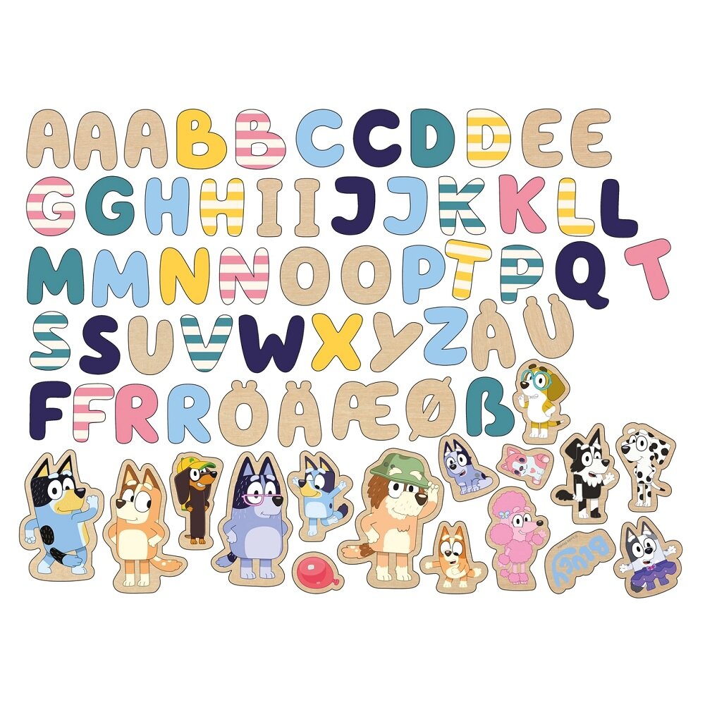 Bluey Magnetbokstaver i Tre