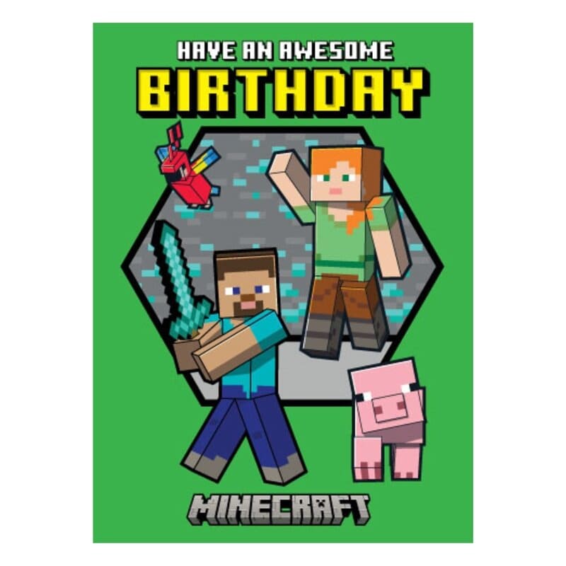 Minecraft Bursdagskort