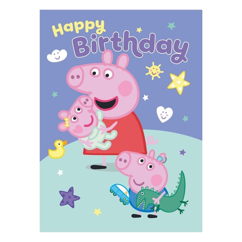 Peppa Gris Bursdagskort