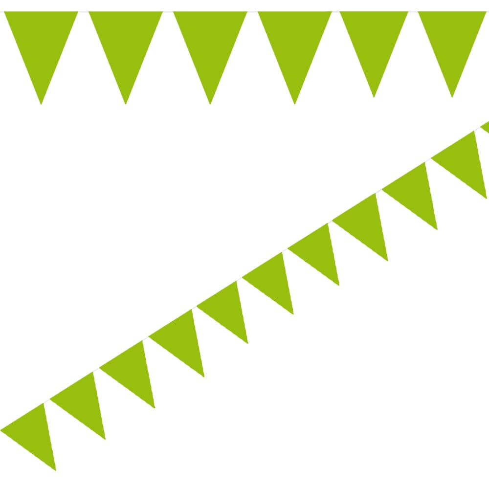 Flaggirlander Mini - Limegrønn 3 meter