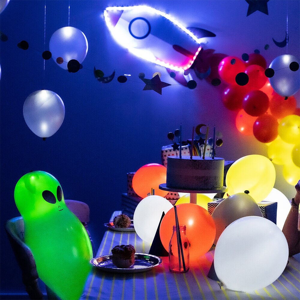 LED-ballonger Alien 5 stk.