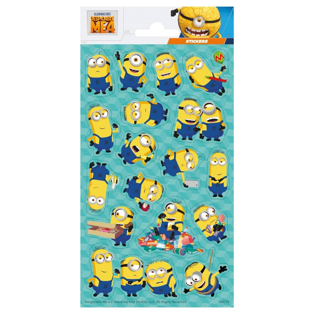 Minions Glitrende Klistermerker 17 stk.