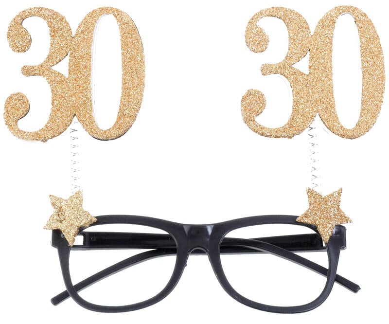 Partybriller Gullglitrende 30 år