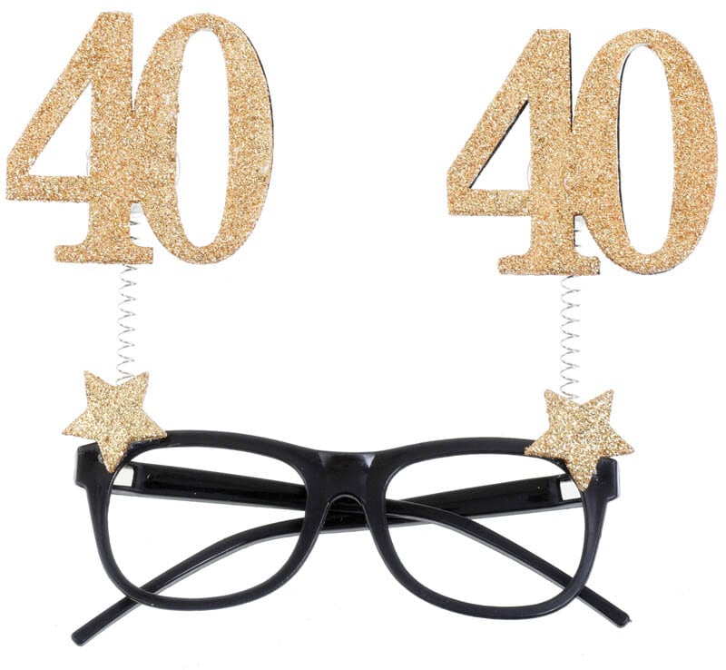 Partybriller Gullglitrende 40 år