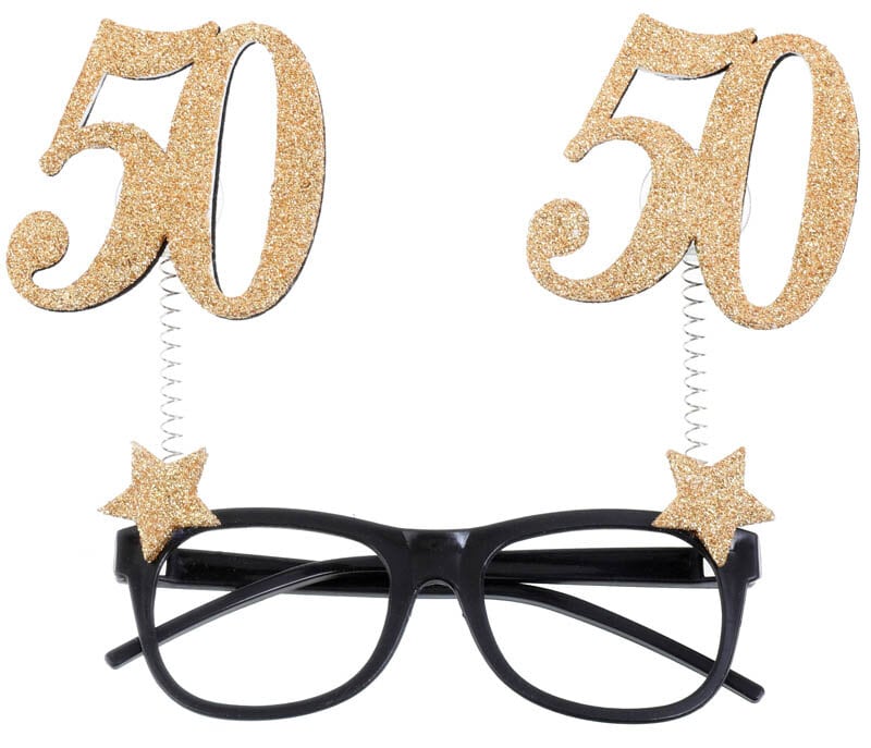 Partybriller Gullglitrende 50 år