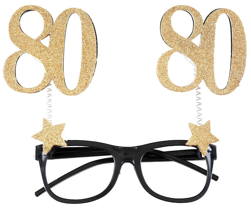 Partybriller Gullglitrende 80 år