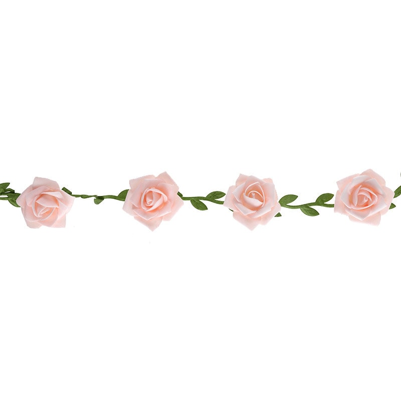 Girlander med rosa roser 120 cm