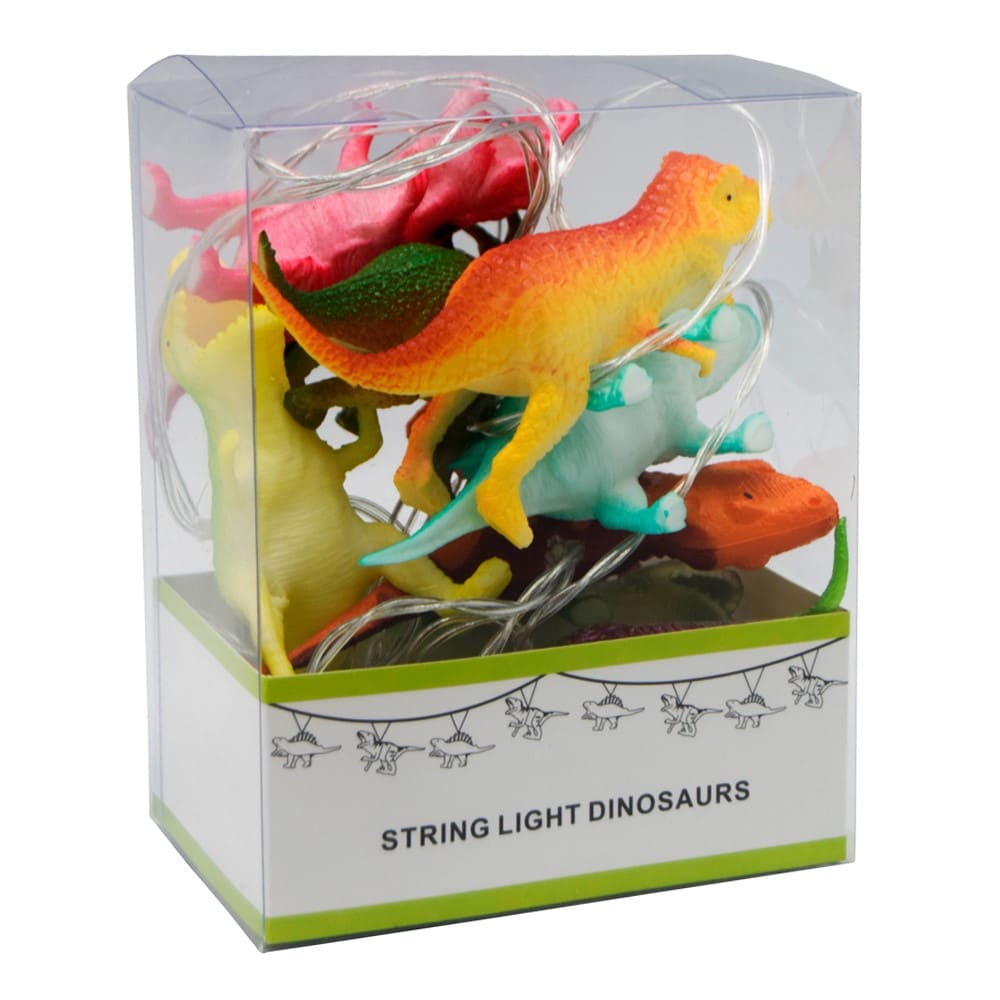 LED-lyskjede med dinosaurer
