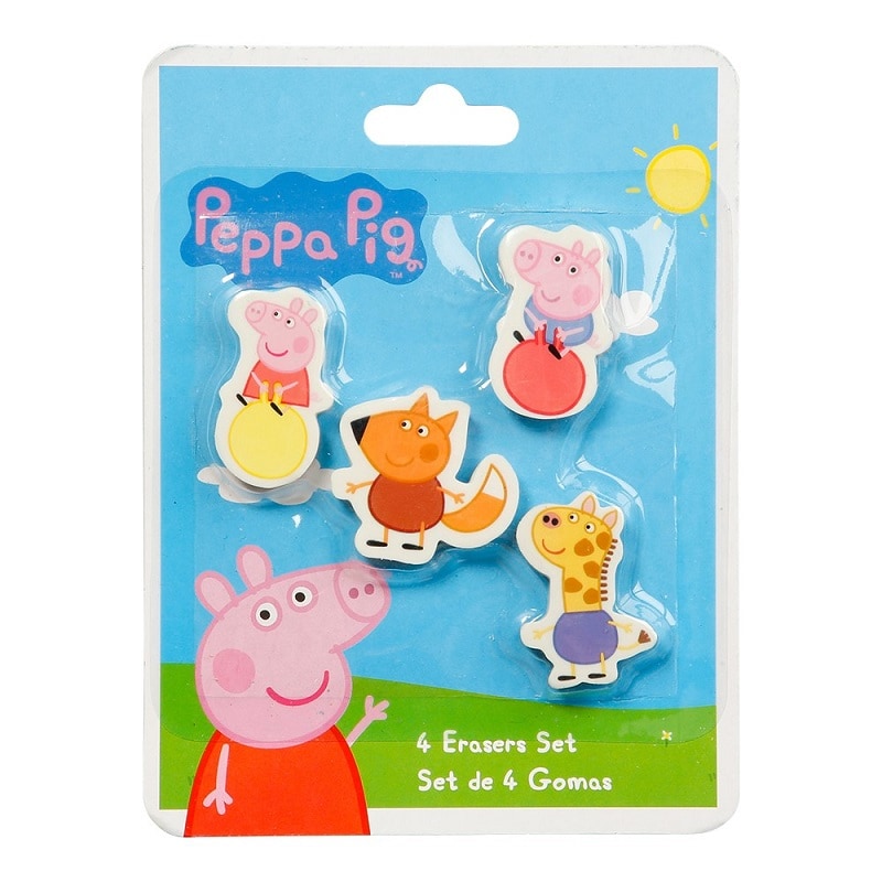 Peppa Gris - Viskelær 4 stk.