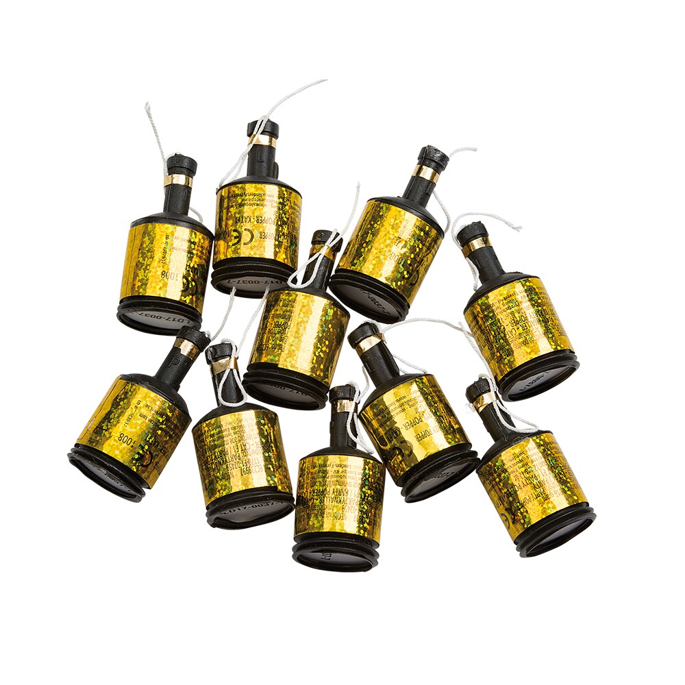 Party Poppers Gull 8 stk.