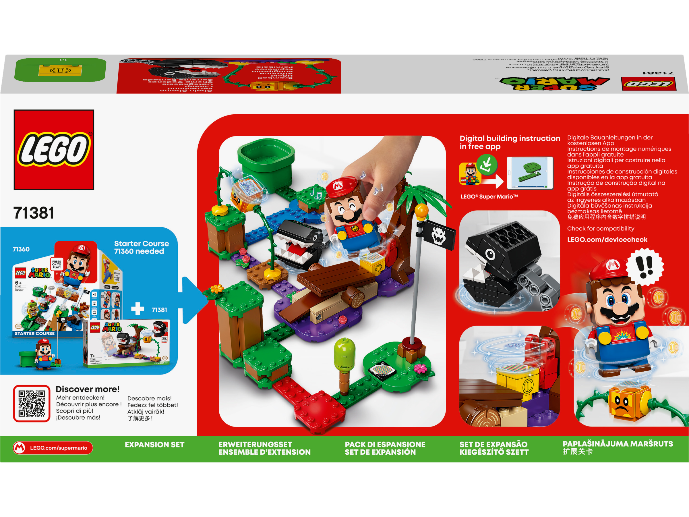 LEGO Super Mario, Ekstrabanesett Chain Chomps jungeleventyr 7+