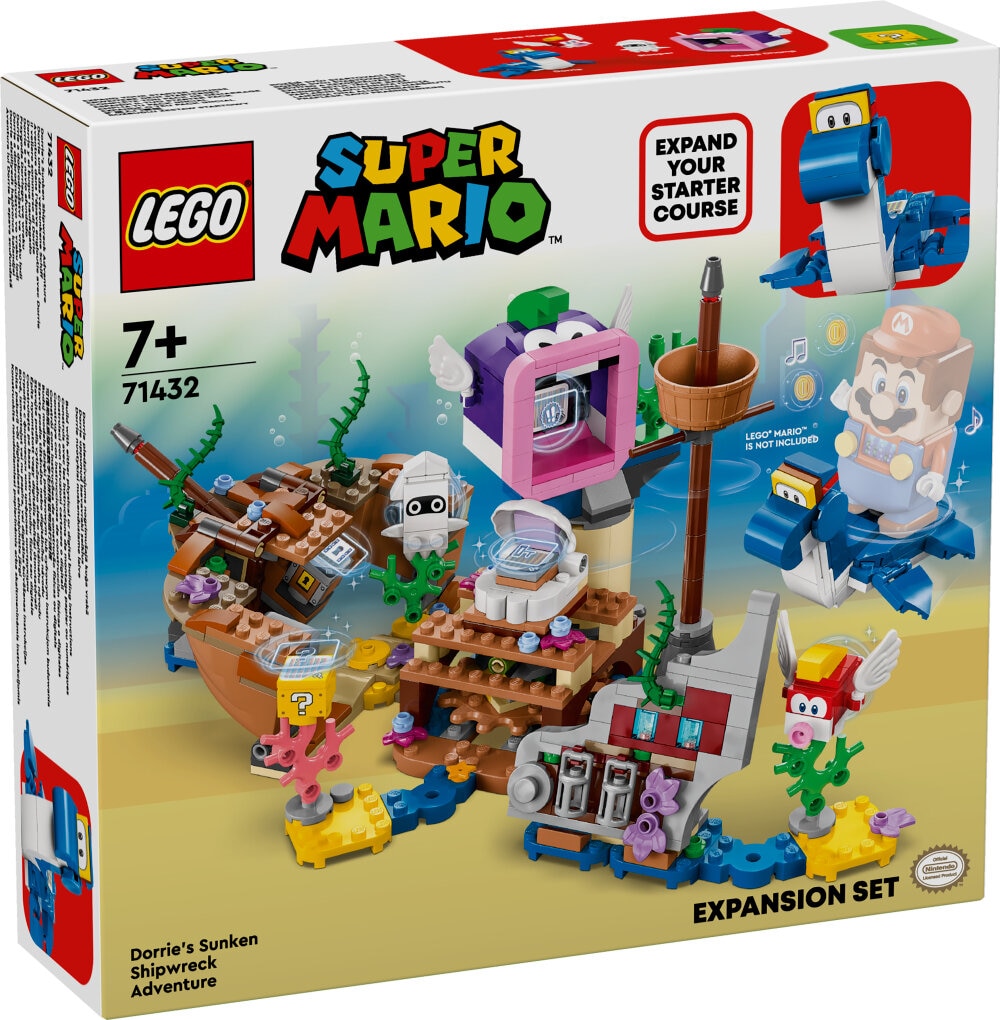 LEGO Super Mario - Ekstrabanesettet Dorries eventyrlige skipsvrak 7+