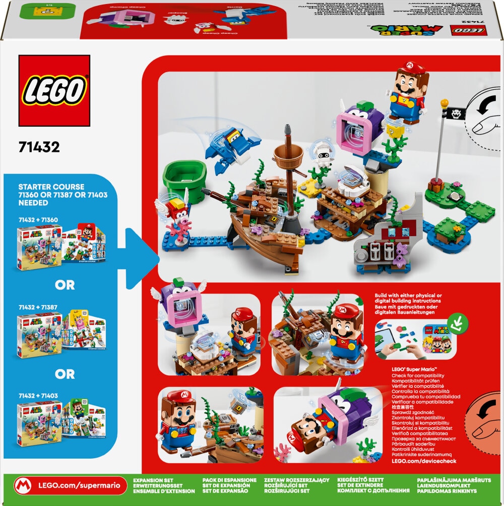 LEGO Super Mario - Ekstrabanesettet Dorries eventyrlige skipsvrak 7+