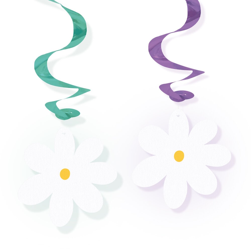 Daisies Hengende Swirls 4 stk.