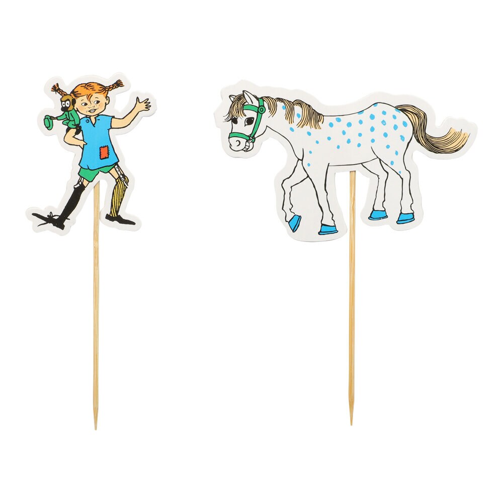 Pippi Langstrømpe - Cake Toppers 10 stk.