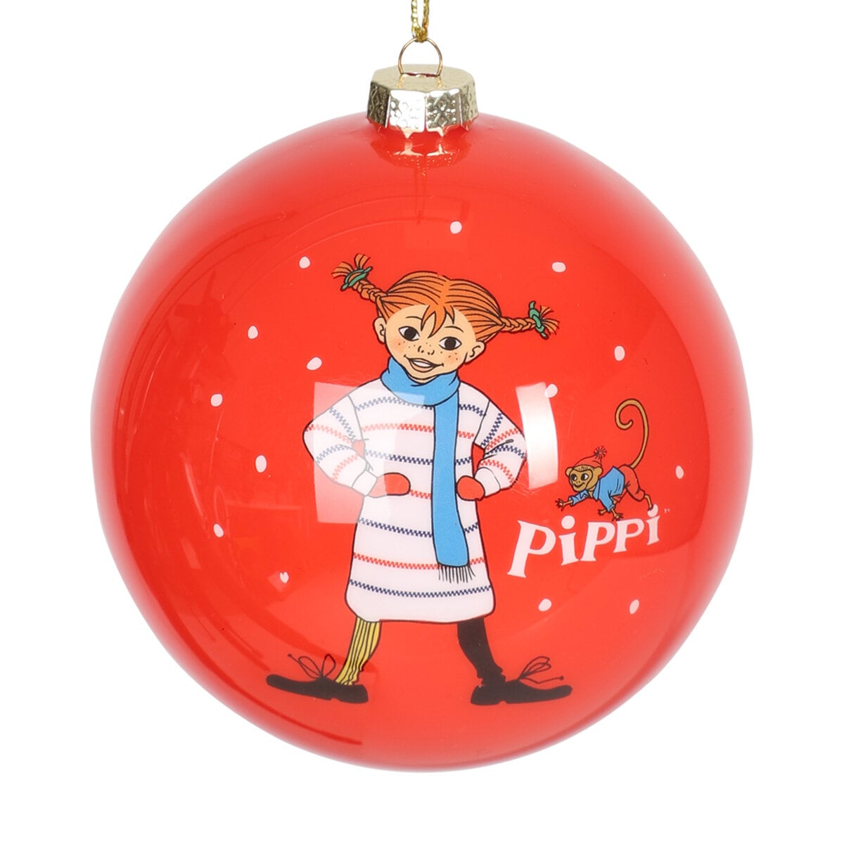 Julekuler Pippi Langstrømpe 3 stk.