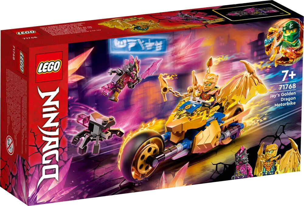LEGO Ninjago - Jays gulldrage-motorsykkel 7+