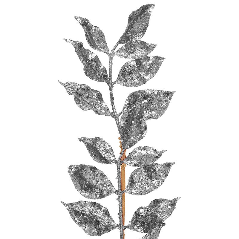 Glitrende blader - Sølv 80 cm