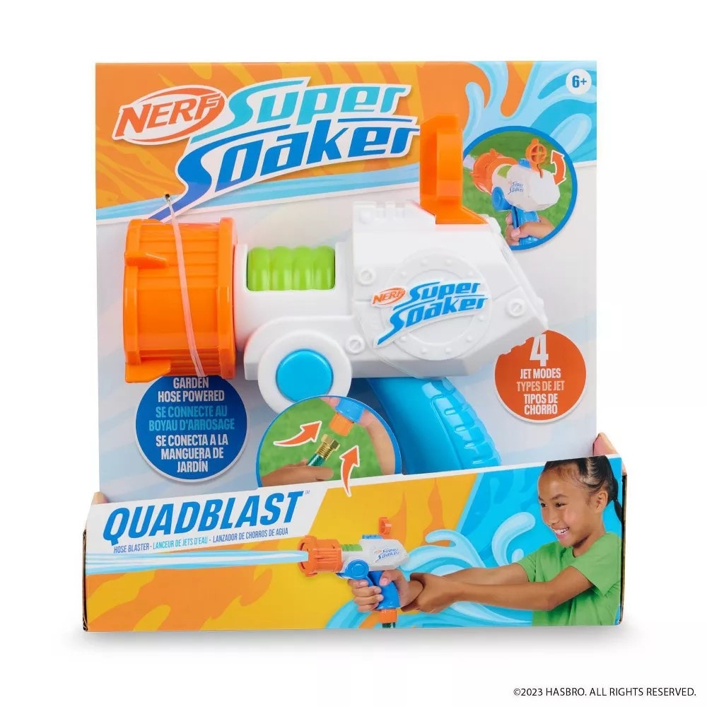 NERF QuadBlast Liten Pistol til Vannslange