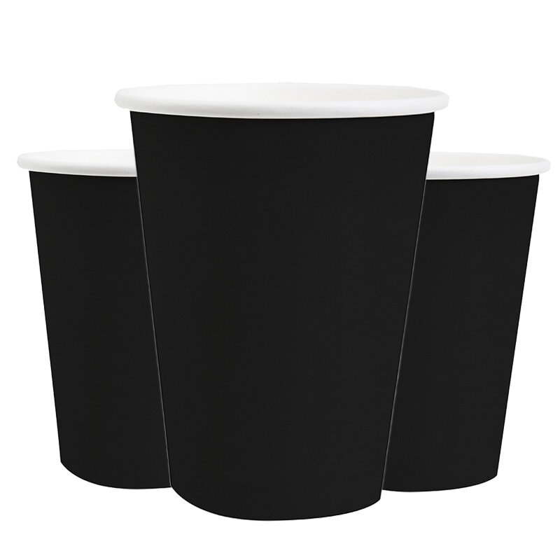 Pappkopper 250 ml - Svart 10 stk.