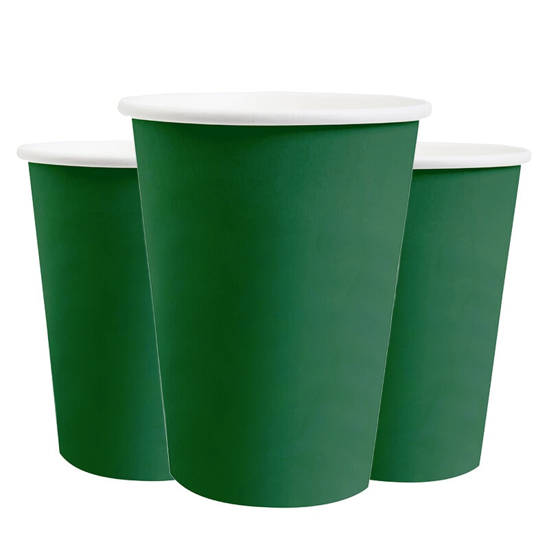 Pappkopper 250 ml - Mørkegrønn 10 stk.