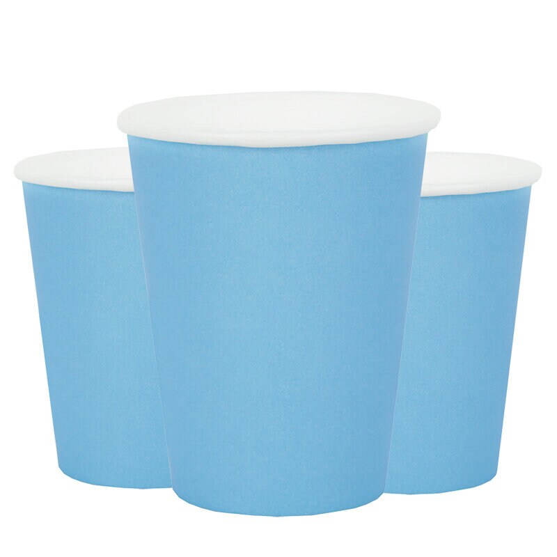 Pappkopper 270 ml - Lyseblå 10 stk.
