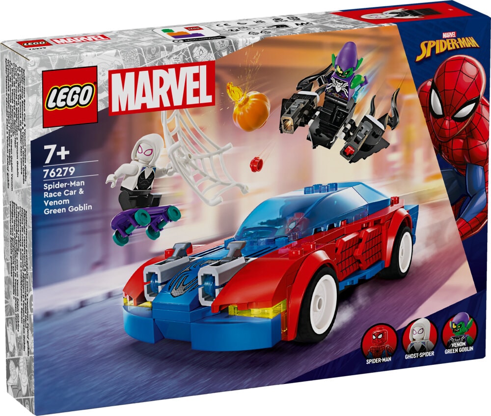 LEGO Marvel - Spider-Mans racerbil og Venom Green Goblin 7+