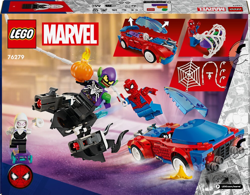 LEGO Marvel - Spider-Mans racerbil og Venom Green Goblin 7+
